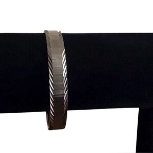 Monet Bracelet Silver Tone Bevel Edging